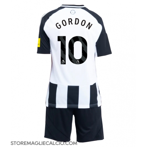 Newcastle United Anthony Gordon #10 Maglia Gara Casa Repliche 2024-25 Bambino Maniche Corte Newcastle United Anthony Gordon #10 Maglia Gara Casa Repliche 2024-25 Bambino Maniche Corte
